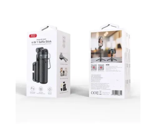 Монопод XO SS29 Collet Model 4-in-1 Multifunction Mini Bluetooth Selfie Stick Чорний mag-6975837586611147356