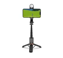 Монопод-трипод WiWU Mini Selfie Stick Wi-SE011(with filled lights) Black mag-6976975613184153569