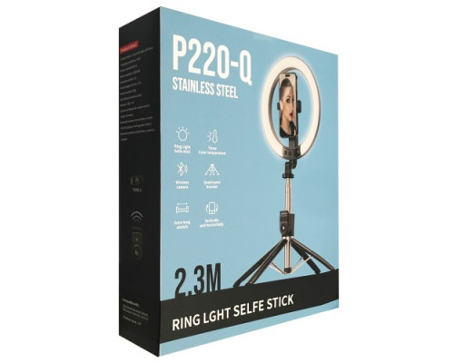 Монопод-трипод PRO Series P220Q LED LAMP AL 2.3м. BLUETOOTH Пульт ДУ mag-200000157612057126
