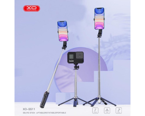 Монопод XO SS11 Four Legged Reinforced Stand Bluetooth Selfie Stick 100CM Чорний mag-692068084611518564