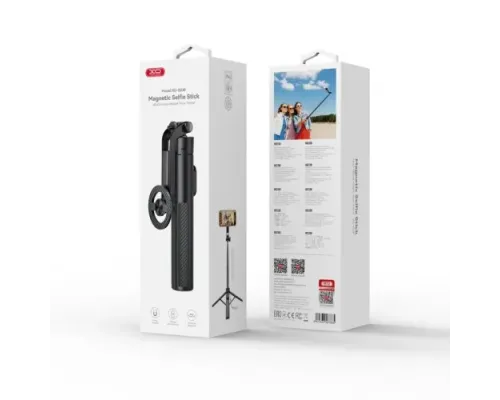Монопод XO SS30 Magnetic Bluetooth Selfie Stick with Tripod Stand 123 cm Чорний mag-6975837587885147370