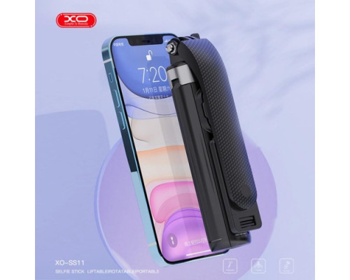 Монопод XO SS11 Four Legged Reinforced Stand Bluetooth Selfie Stick 100CM Чорний Деф.пак mag-200000155892853441