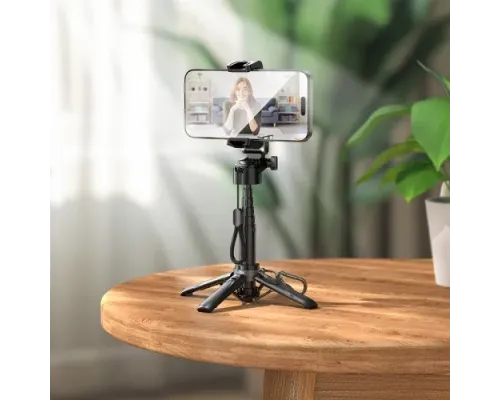 Селфі-палиця трипод HOCO K27 Magic portable mini live broadcast stand Black mag-6942007654067144373