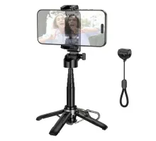 Селфі-палиця трипод HOCO K27 Magic portable mini live broadcast stand Black mag-6942007654067144373