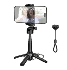 Селфі-палиця трипод HOCO K27 Magic portable mini live broadcast stand Black mag-6942007654067144373