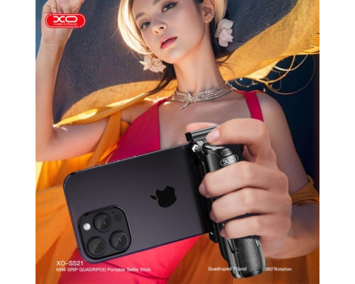 Мульті-Монопод XO SS21 3-in-1 Multi-function Mini BT Selfie Stick / Camera Aid Чорний mag-6975837582798140457