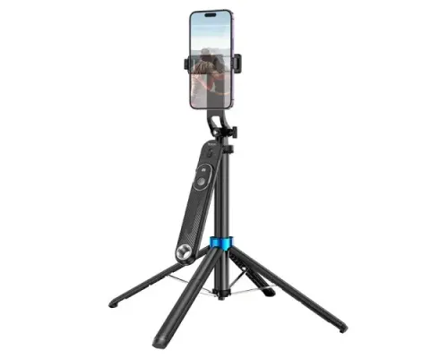 Селфі-палиця трипод HOCO K22 Handy aluminum alloy anti-shake live broadcast holder Black mag-6942007623506145273