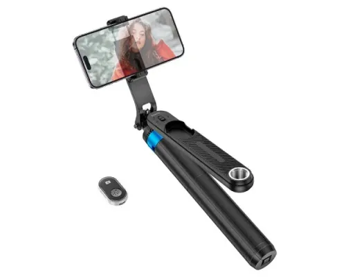 Селфі-палиця трипод HOCO K22 Handy aluminum alloy anti-shake live broadcast holder Black mag-6942007623506145273