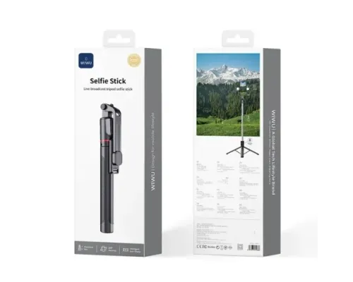 Монопод-трипод WiWU Live broadcast tripod selfie stick 1.8m Wi-SE015 Black mag-6976975615638153575
