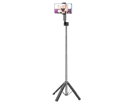 Селфі-палиця трипод HOCO K18 Wave four-leg live broadcast holder (0,97m.) Black mag-6931474770707141551