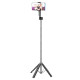Селфі-палиця трипод HOCO K18 Wave four-leg live broadcast holder (0,97m.) Black mag-6931474770707141551