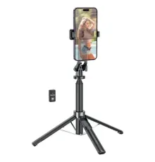 Селфі-палиця трипод HOCO K21 Stream aluminum alloy live broadcast holder Black mag-6942007609975144362