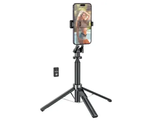 Селфі-палиця трипод HOCO K21 Stream aluminum alloy live broadcast holder Black mag-6942007609975144362