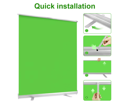 Переносний Фотофон Рулетка 150*200cm Колір Зелений 2020000468820 ma36924_3609530