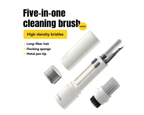 Набір для очистки девайсів ESSAGER 5 in 1 cleaning brush White and Grey (EQJ05-QF02)