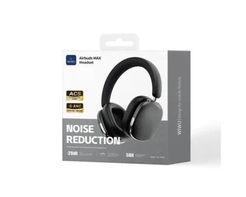 Навушники WiWU Airbuds MAX Headset TD-16 ANC Black mag-6977703659634153657