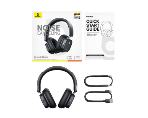 Навушники Baseus Bowie 30 Max Noise-Cancellation Black A00075500113-00 mag-6932172663117135328