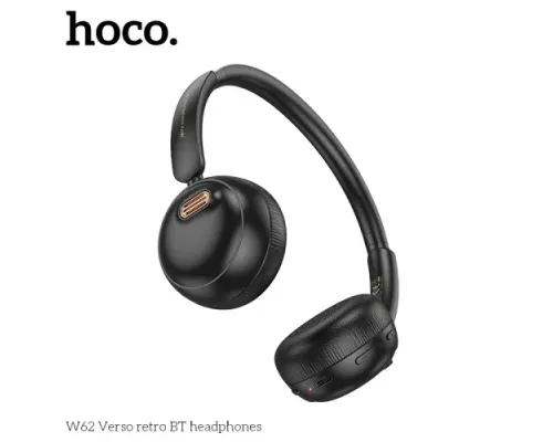 Навушники накладні HOCO W62 Verso retro BT headphones Black mag-6942007648127144426