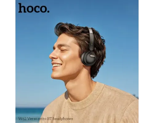 Навушники накладні HOCO W62 Verso retro BT headphones Black mag-6942007648127144426