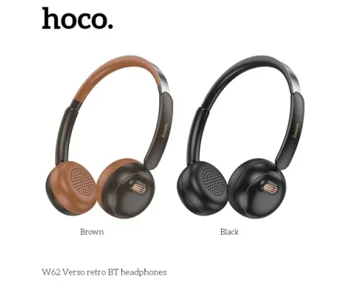 Навушники накладні HOCO W62 Verso retro BT headphones Black mag-6942007648127144426
