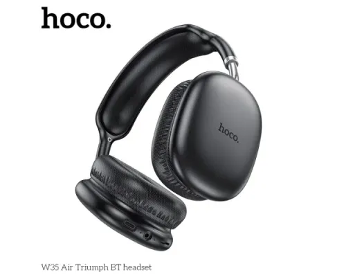 Навушники накладні HOCO W35 Air Triumph BT headset Black mag-6942007616331145049