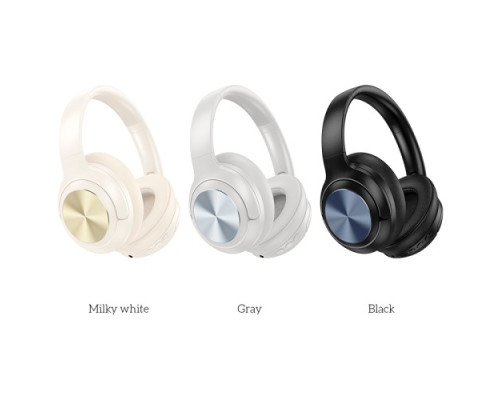 Навушники накладні HOCO W54 Young ANC BT headphones Молочно білі mag-6942007628389137355