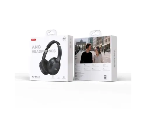 Навушники накладні XO BE53 Tough Style Swivel Headband ANC Headset Чорні mag-6975837583320147326