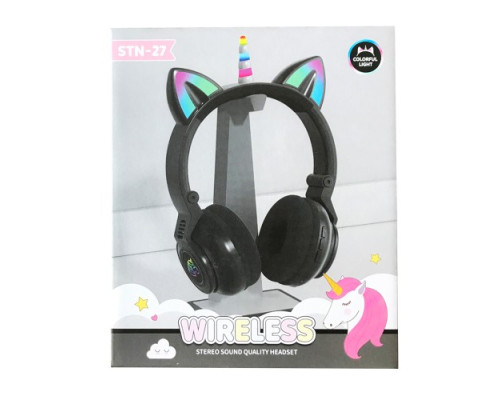 Навушники bluetooth LED UNICORN Black ( STN27K) mag-200000134194042823