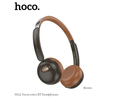 Навушники накладні HOCO W62 Verso retro BT headphones Brown mag-6942007648134144427
