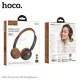 Навушники накладні HOCO W62 Verso retro BT headphones Brown mag-6942007648134144427