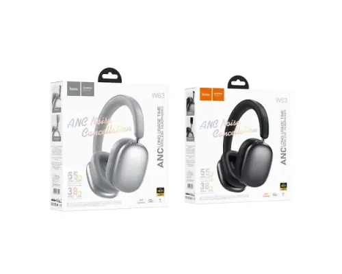 Навушники накладні HOCO W63 Triunfo ANC BT headphones(App) silver mag-6942007670494153041