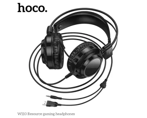 Навушники накладні HOCO W110 Resource gaming headphones Black mag-6942007634281154063
