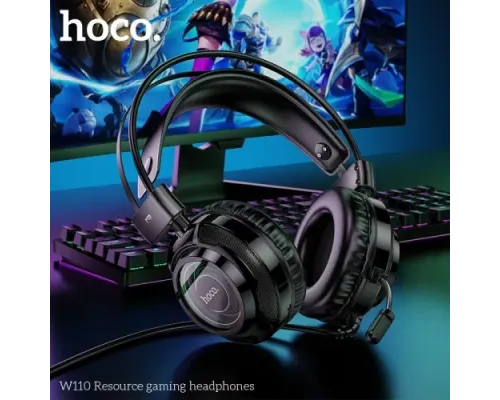 Навушники накладні HOCO W110 Resource gaming headphones Black mag-6942007634281154063