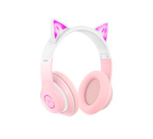 Навушники накладні XO BE38 Cats Ear Colourful Lights Headband Рожевий mag-692068084029860111