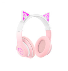 Навушники накладні XO BE38 Cats Ear Colourful Lights Headband Рожевий mag-692068084029860111