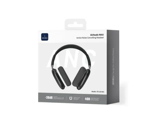 Навушники WiWU Airbuds MAX Headset TD-18 ANC Silver mag-6977703659689153660