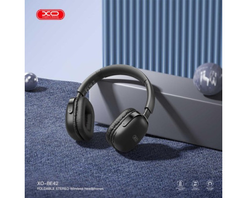 Навушники накладні XO BE42 Scarlet Metal Stand Folding Headband Bluetooth Headset Чорні mag-6920680856510136207
