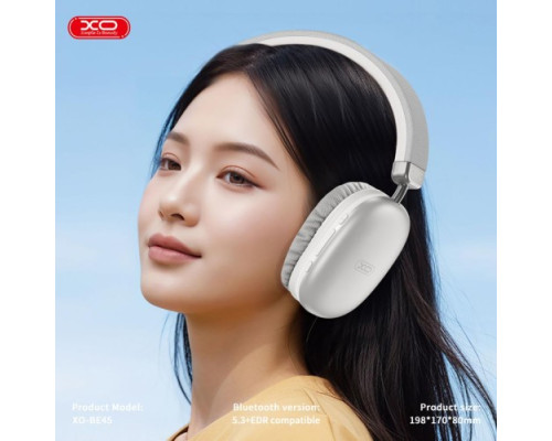 Навушники накладні XO BE45 Beiguo Headworn Bluetooth Earphones Срібні mag-692068085828660183