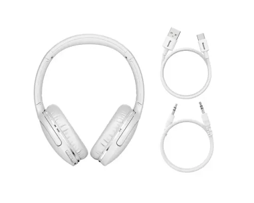 Навушники Baseus Encok Wireless headphone D02 Pro White NGTD010302 mag-6932172611699144953