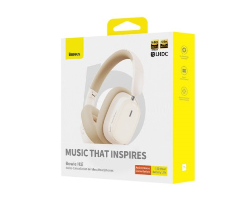 Навушники Baseus Bowie H1i Noise-Cancellation Wireless Headphones Stellar White A00050402223-00 mag-6932172631727135299