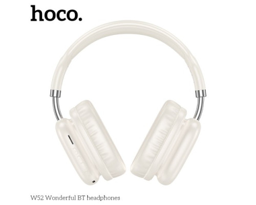 Навушники накладні HOCO W52 Wonderful BT headphones Milky white mag-6942007646567142615