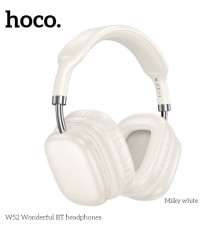 Навушники накладні HOCO W52 Wonderful BT headphones Milky white mag-6942007646567142615