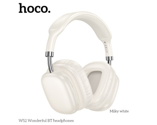Навушники накладні HOCO W52 Wonderful BT headphones Milky white mag-6942007646567142615