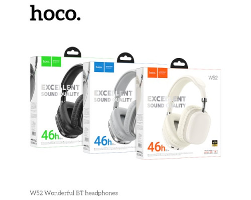 Навушники накладні HOCO W52 Wonderful BT headphones Milky white mag-6942007646567142615