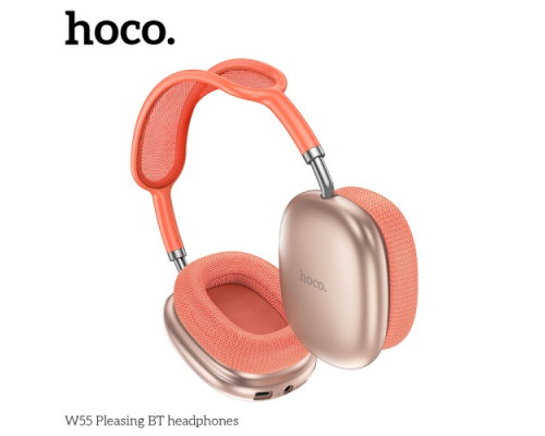 Навушники накладні HOCO W55 Pleasing BT5.4/90hours Pink mag-6942007632713142605