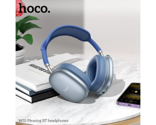 Навушники накладні HOCO W55 Pleasing BT5.4/90hours Pink mag-6942007632713142605