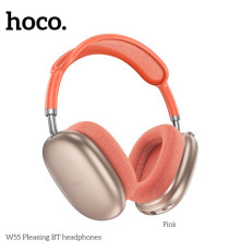 Навушники накладні HOCO W55 Pleasing BT5.4/90hours Pink mag-6942007632713142605