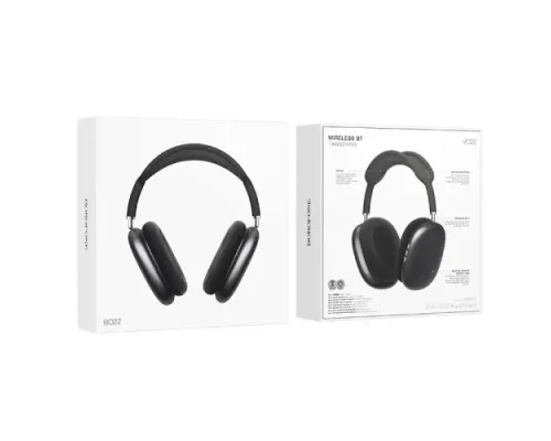 Навушники бездротові BOROFONE BO22 Elegant BT headphones Темно сірий mag-6941991101687145000