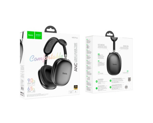 Навушники накладні HOCO W55 Plus Happiness ANC noise reduction BT headphones Deep space gray mag-6942007638531141568