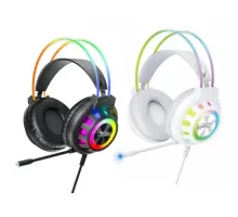 Навушники накладні XO GE10 Colorful RGB Gaming Headset with Microphone Black mag-6975837589346153857